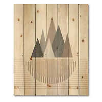 Designart - Abstract Sun and Moon In Mountains III