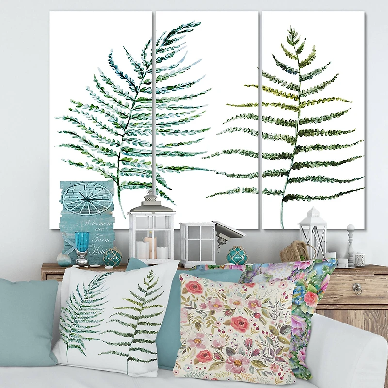 Designart - Two Fern Leaves