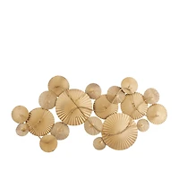 Aquamarine Metal Coastal Wall Decor, 26" x 52" x 3"