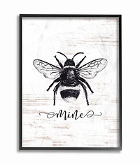 Stupell Industries Bee Mine Wall Art in Black Frame