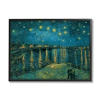 Stupell Industries Classic Starry Night Over the Rhone Van Gogh Painting in Frame Wall Art