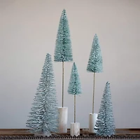 Hello Honey® 3ft. Faux Green Tree with Snow Finish & Wood Base