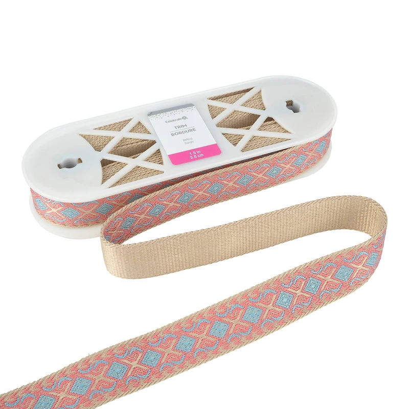 1.5" Pink Rhombus Belting Trim by Celebrate It®