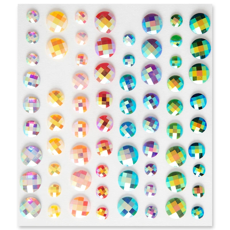 12 Packs: 72 ct. (864 total) Iridescent Pastel Rhinestone Stickers by Recollections™