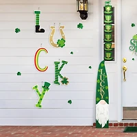 Glitzhome® Set of 5 St. Patrick's Metal "Lucky" Yard Stake