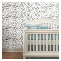 RoomMates White & Yellow Jungle Menagerie Peel & Stick Wallpaper