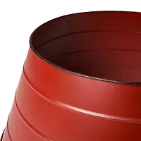 Glitzhome 22" Red Metal Tree Collar