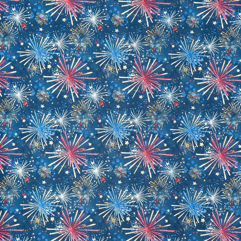 SINGER Firework Bursts Cotton Fabric