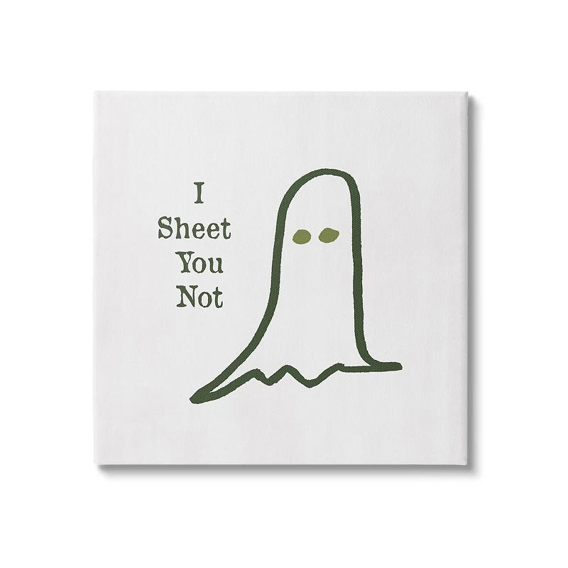 Stupell Industries I Sheet You Not Ghost Canvas Wall Art