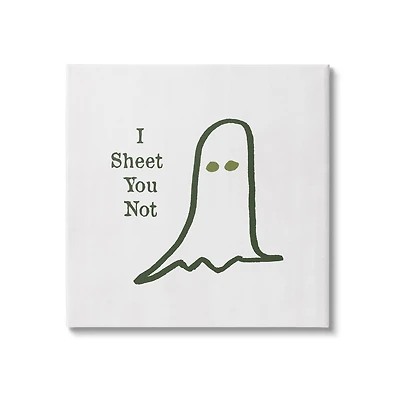 Stupell Industries I Sheet You Not Ghost Canvas Wall Art