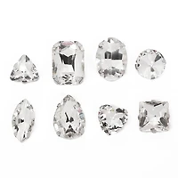CousinDIY Silver Crystal Glass Sew-On Rhinestones, 64ct.