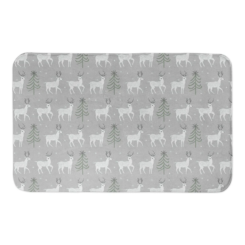 Designs Direct Deer & Tree Pattern Bath Mat, 34" x 21"