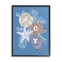 Stupell Industries Joy Nautical Holiday Seashells Framed Giclee Art