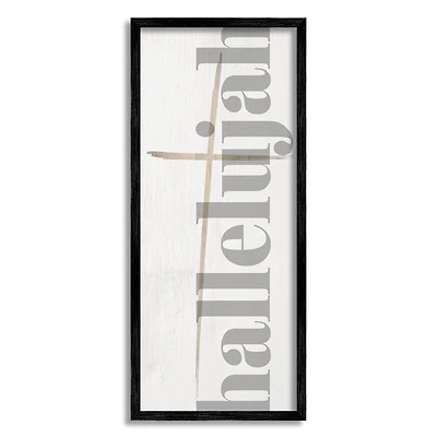 Stupell Industries Hallelujah Spiritual Christmas Sign Framed Giclee Art