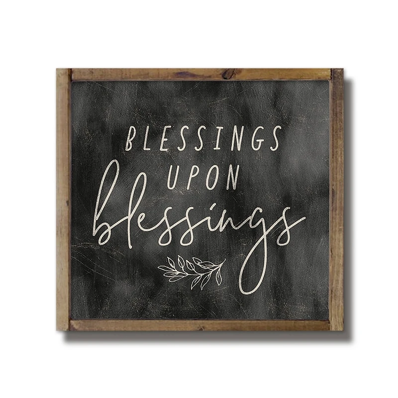 Blessings Upon Blessings Framed Wood Plaque