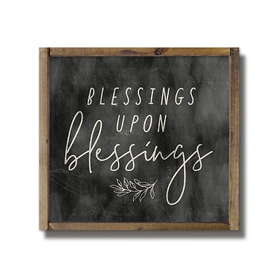 Blessings Upon Blessings Framed Wood Plaque