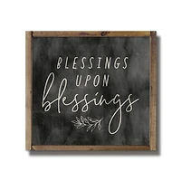 Blessings Upon Blessings Framed Wood Plaque