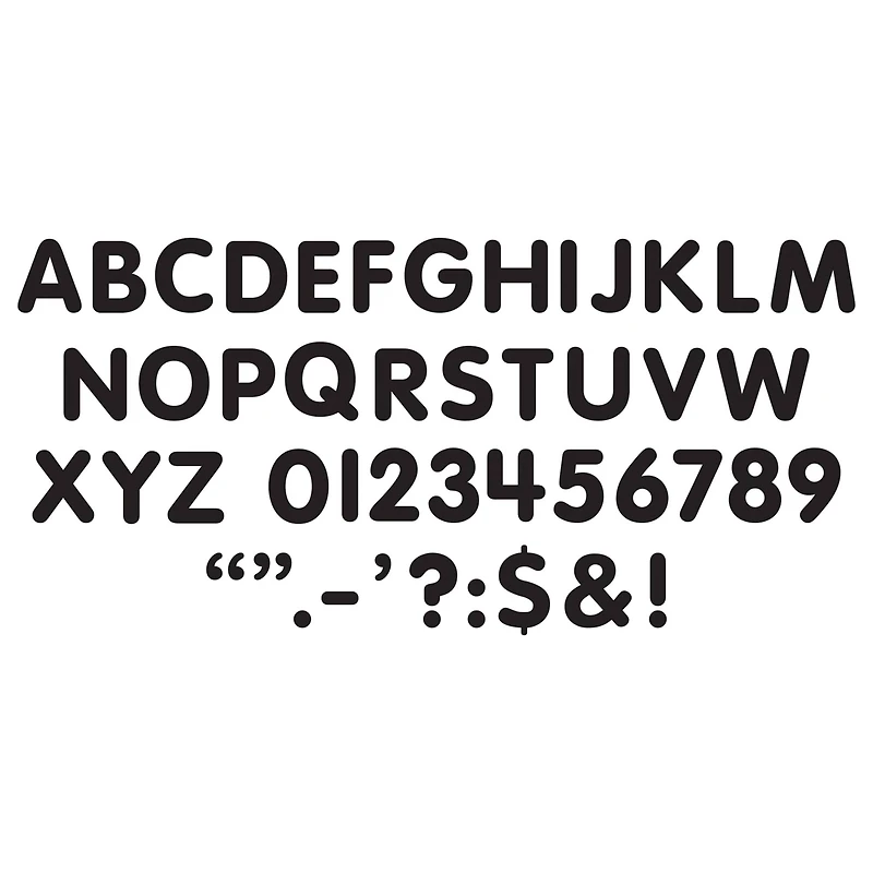 TREND Enterprises® Black 1" STICK-EZE® Stick-On Letters, 324 Pieces Per Pack, 6 Packs total of 1944