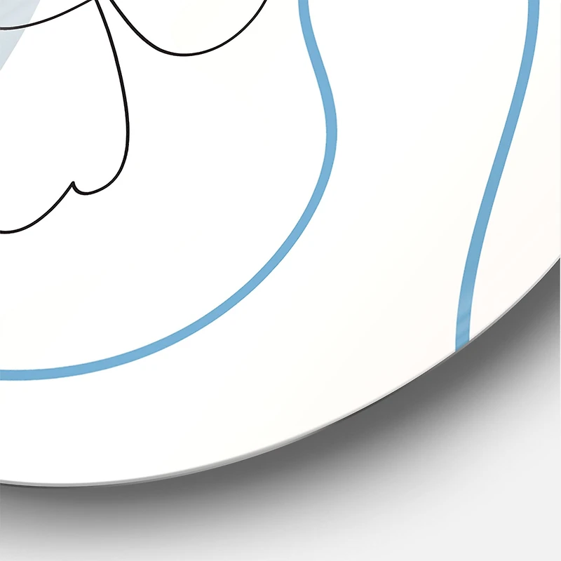 Designart - Butterfly One Line Drawing On Cubism Shapes I