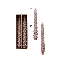Hello Honey 10" Khaki Unscented Tree Shaped Taper Candles, 2ct.