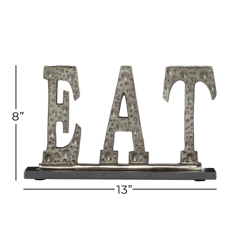 13" Silver Bar Industrial Decorative Sign