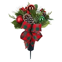 Red & Green Ornament & Pinecone Remembrance Cone by Ashland