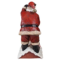 28" Raising The Roof With Santa Claus Statue