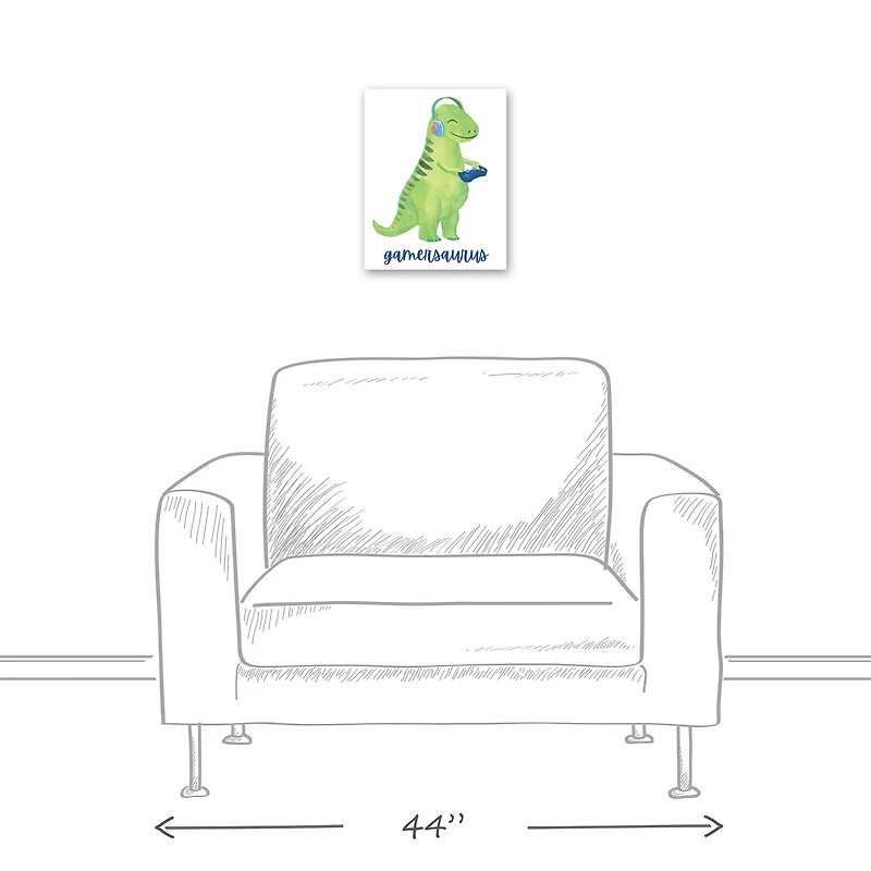 Gamersaurus 11" x 14" Canvas Wall Art