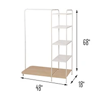 Honey Can Do Garment Rack with Shelves & Shoe Storage
