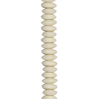 12 Pack: Natural White Bone Rondelle Beads by Bead Landing®