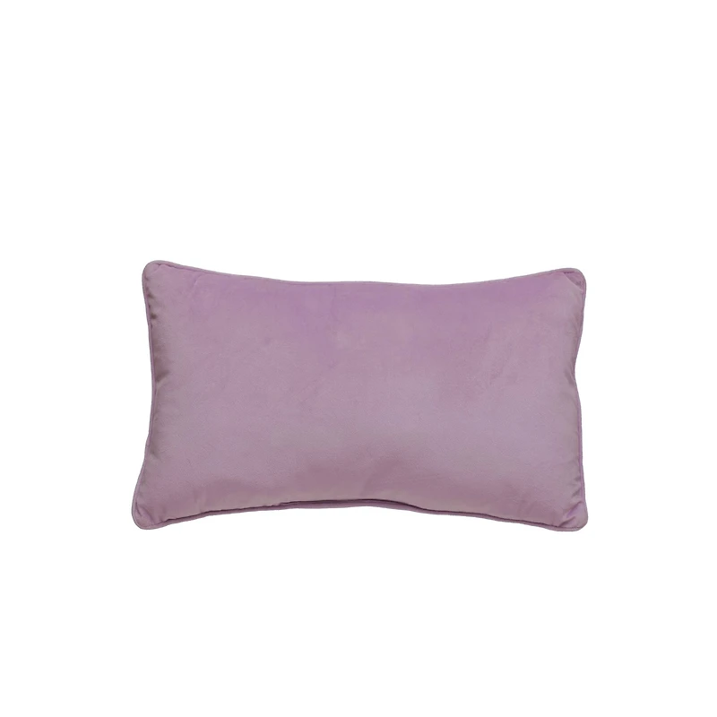 20" x 12" Pink Velvet & Beaded Gold Snowflake Lumbar Throw Pillow by Ashland®