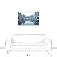 Winter Pond 36x24 Canvas Wall Art