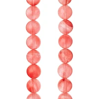 12 Pack:  Cherry Quartz Glass Small Round Beads, 10mm by Bead Landing™