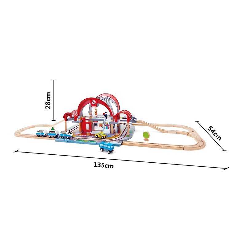Hape Grand City Station: Light & Sound Play Railway Set