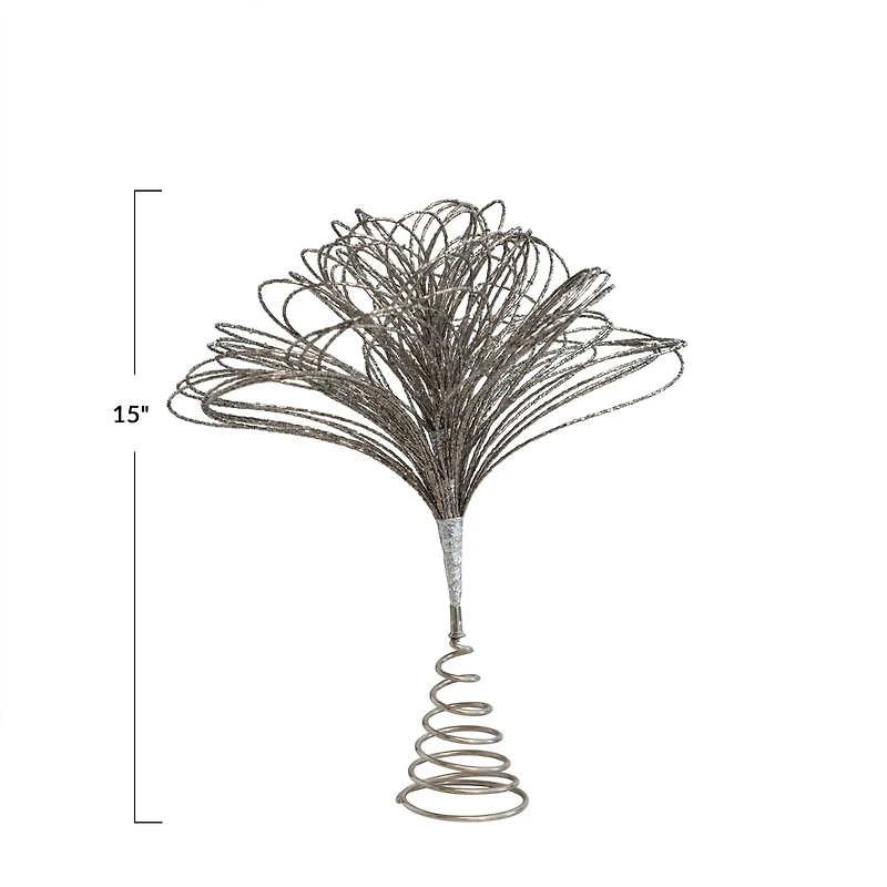 Hello Honey® 15" Gunmetal Bead Tree Topper