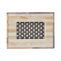 Hello Honey® Handmade Two-Tone Bone & MDF 2" x 3" Tabletop Frame