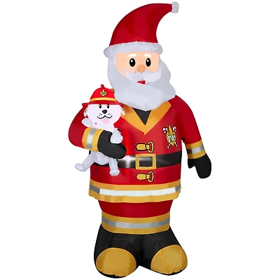 7ft. Airblown® Inflatable Christmas Firefighter Santa