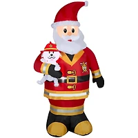 7ft. Airblown® Inflatable Christmas Firefighter Santa