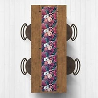 Pink & Red Floral Outdoor Table Runner