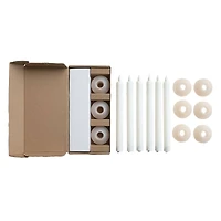 Hello Honey 10" Evening LED Taper Candles with Holder, 6ct.