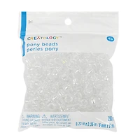 Crystal Aurora Borealis Pony Beads, 9mm by Creatology™