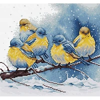Luca-S Eastern Bluebirds Counted Cross Stitch Kit