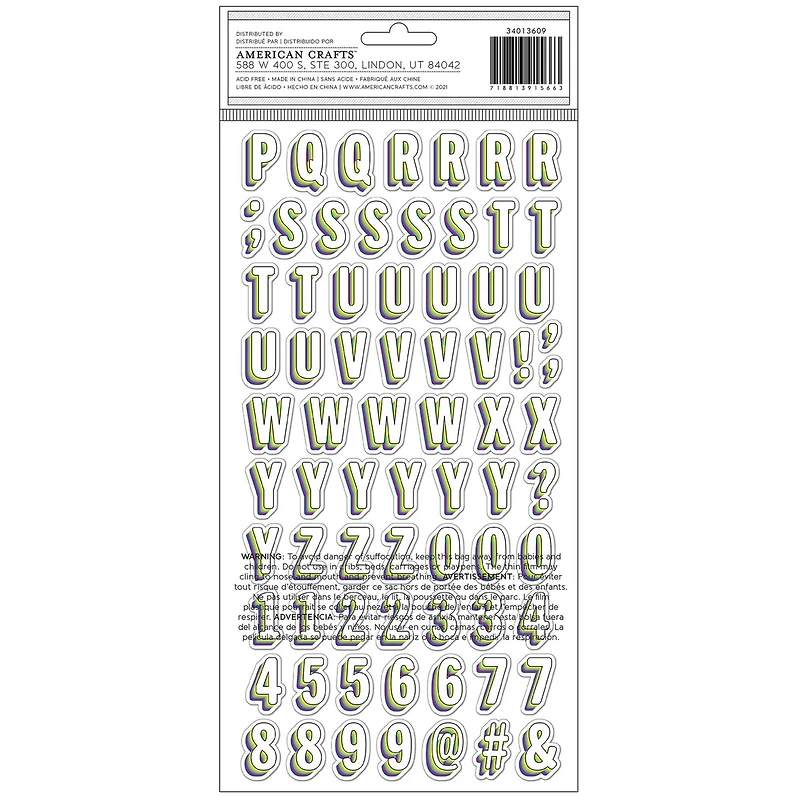 Vicki Boutin Thickers™ Sweet Rush Chipboard Alphabet  Stickers 