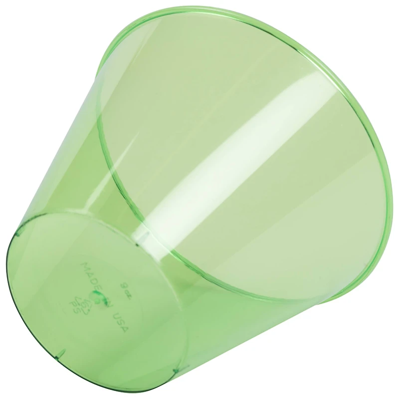 JAM Paper 9oz. Lime Green Plastic Cups, 72ct.