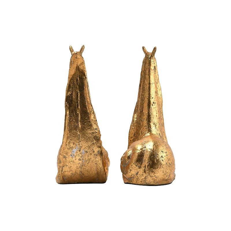 Hello Honey® 9" Gold Iron Snail Bookends Set
