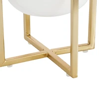 CosmoLiving by Cosmopolitan White Metal Contemporary Planter Set