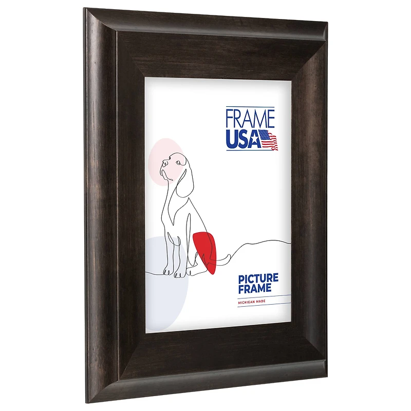 Frame USA Verona Wide Espresso Single Image Picture Frame with Mat