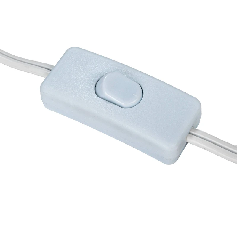 Hello Honey® 12.5" White Debossed Stoneware Bisque Table Lamp with Inline Switch