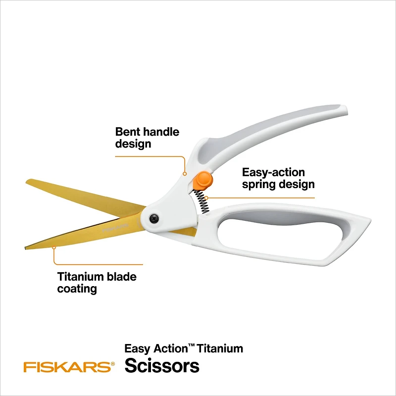 Fiskars® Easy Action™ No.8 Titanium Scissors