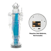 Glitzhome® 18" Acrylic Lighted Tabletop Nutcracker Figurine